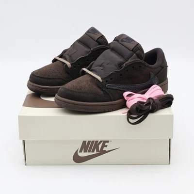 Nike Air Jordan 1 Low OG SP (PS) Travis Scott Terciopelo Marrón Talla 13C DO54420-202 Foto 1 de 4