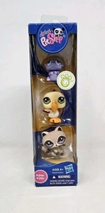 Littlest Pet Shop 1348-1350 3 Pack Set Trio Raccoon Hamster Pelican Sealed - Picture 1 of 6