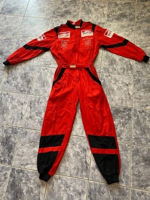 Rare 80s Vintage Malboro Ferrari Michael Schumacher F1 Racing Jumpsuit Jacket - Image 1 of 4