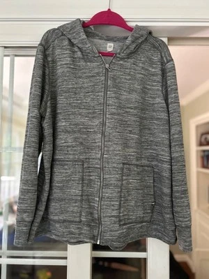 EUC GAP hooded Sweatshirt Size XXL Long Sleeve Full Zip Hooded Gray Heathered - Image 1 of 4