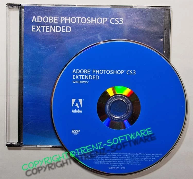 Adobe Photoshop CS3 Extended deutsch Windows Orginal-DVD + Seriennummer - MwSt. - Bild 1 von 1