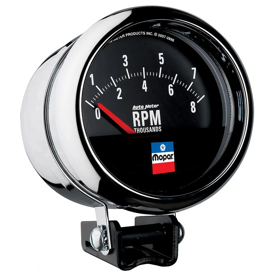 Autometer 880789 Mopar Classic Tachometer, 3-3/4", 8,000 Rpm, Pedestal, Short - Image 1 of 1