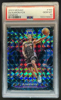 2023-24 Mosaic De Aaron Fox Genesis #163 Kings PSA 10 - Image 1 of 2