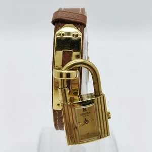 Hermes Watch KEI.201 20mm Women's Gold X Browns 2324418 - Picture 1 of 11