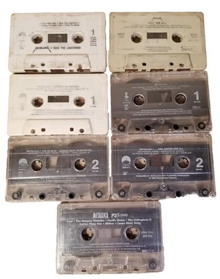 Metallica Heavy Thrash Speed Metal Loose Cassette Tape Lot Of 7 Master Of Puppet Foto 1 de 4