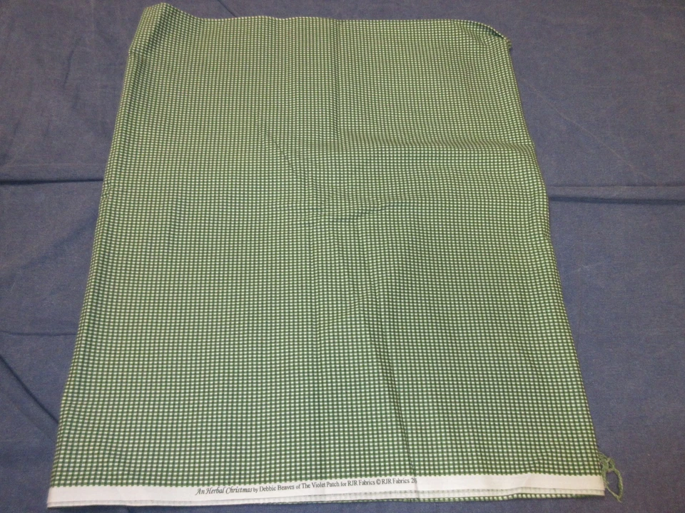 2 Yd RJR Fabric “An Herbal Christmas” by Debbie Beaves of The Violet Patch GREEN - Image 1 of 2