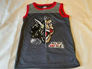 JURASSIC WORLD Boy's Happy Threads ALL OUT BATTLE TANK TOP - Size 6 - NWT - Picture 1 of 3