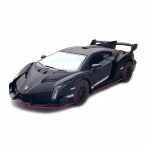 Kinsmart 5" Die-cast: Lamborghini Veneno (Matte Black) 1/36 Scale - Picture 1 of 6