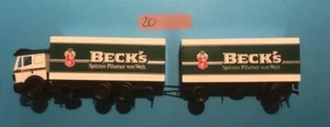 werbetrucks 1:87, Beck's, Pils, Hängerzug, sehr alt, Miniatur, Selten, Rarität - Bild 1 von 1
