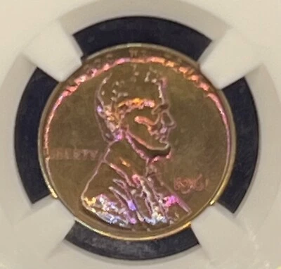 1961 NGC PF65 BN Lincoln Cent 1c🔥 PINK NEON COLOR 🌈 Toner Alert ‼️ Proof Coin - Image 1 of 2