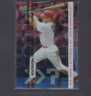 2002 TOPPS FINEST XFRACTOR WITH PEEL PARALLEL #64 J.D. DREW CARDINALS SP #/99 - Image 1 of 2