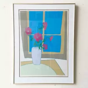 Fiori moderni incorniciati alla finestra metà secolo stampati 164/225 - Foto 1 di 4