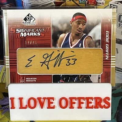 #7/75 2003/04 SP EDDIE GRIFFIN AUTOGRAPH FLOOR USED SIGNIFICANT MARKS CSTR RARE - Image 1 of 4