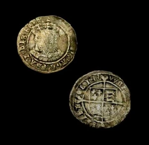 X082: Henry VIII Hammered Silver BRISTOL Groat, 3rd Coinage, WS Monogram, S.2372 - Imagen 1 de 1