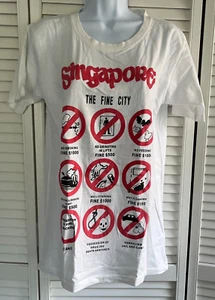 NEW Singapore T-Shirt. "The Fine City" Size M (runs small) NWOT - Picture 1 of 2