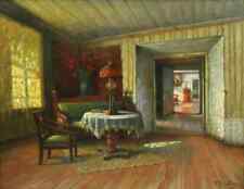Painting In the old manor Siegfried Alexander Bielenstein Impressionism Style