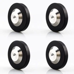 4PCS 39x13mm Stainless Graphite Speaker Isolation Spike Feet Mat Floor Base Pad - Picture 1 of 6