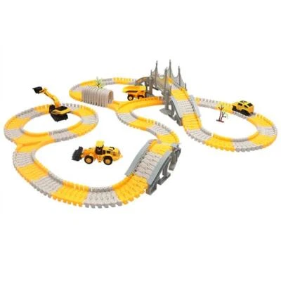 Car Race Magic Rail Track Sets Brain Game Flexible Curved Vehicles Toys Plastic - Image 1 of 4