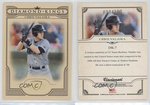 2008 Donruss Threads Diamond Kings Gold /100 Chris Valaika #DK-7