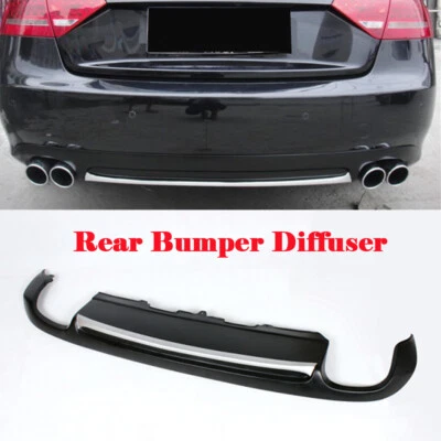 Difusor de parachoques trasero apto para Audi A5 2 puertas 2008-2012 tira plateada alerón labial Foto 1 de 4