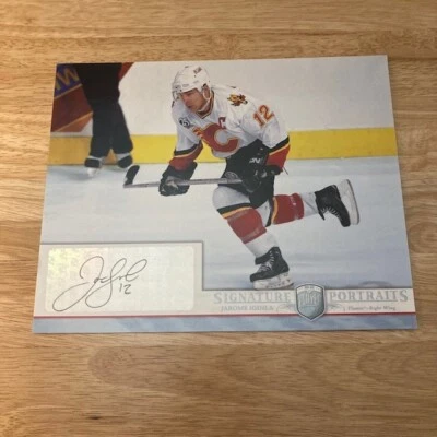 Foto de 8 x 10 cartas de JAROME ORIGINLA Flames autografiada/firmada 2006-07 Upper Deck BAP Foto 1 de 3