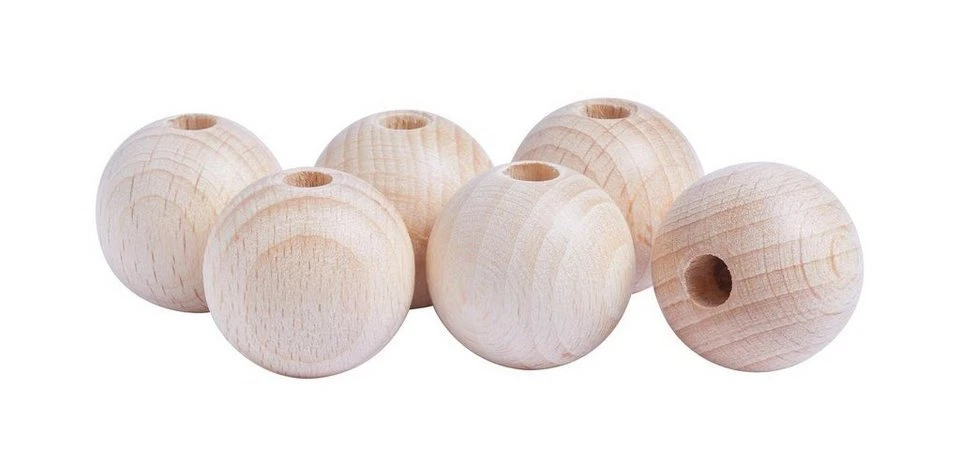 MARKENLOS Bolas de madera bolas de madera en bruto con agujero completo