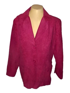 New Blazer, Kim Rogers Signature Berry Sueded L - Picture 1 of 5