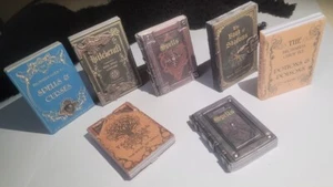 Mini Gothic Halloween Spell Books Witch Decor Tiered Tray Miniatures Witchcraft - Picture 1 of 7