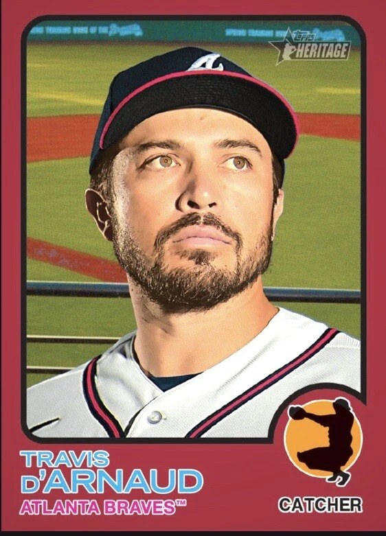 [DIGITAL CARD] Topps Bunt - Travis d’Arnaud - Heritage 22 S2 - Red Base - Image 1 of 1