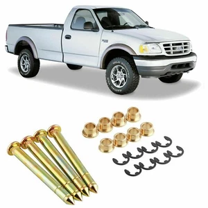 Door Hinge Pins Pin Bushing Two Doors Kit For Ford F150 F250 F350 Bronco - Foto 1 di 17