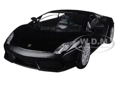 LAMBORGHINI GALLARDO LP560-4 MATT BLACK 1/24 DIECAST MODEL CAR BY MOTORMAX 73362 - Image 1 of 4