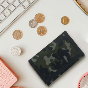 Wallet for Kids Camouflage Nylon Trifold Kids Wallets for Mens Boys Camo Hunting - Picture 1 of 5