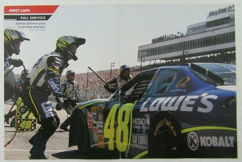 2006 NASCAR Driver JIMMIE JOHNSON Pit Crew Color 2 Page Magazine Poster Cover
