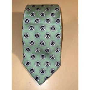 Vineyard Vines Krawatte 100% Seide mintgrün mit CMAA-Logo in dunkelblau - Bild 1 von 16