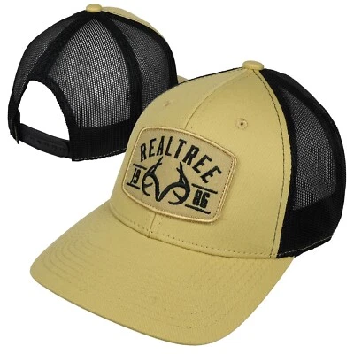 Realtree Antlers 1986 parche malla tapa trasera - dorado/negro Foto 1 de 3