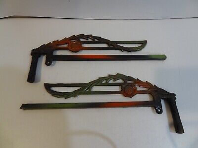 Antique Victorian Art Deco Swing Arm Curtain Rods Painted Metal Scroll Floral 9  • 40.01$
