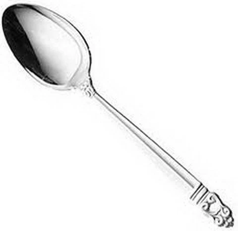 International Sterling Silver .925 Royal Danish Serving Spoon 8 1/2" No Monogram Cover