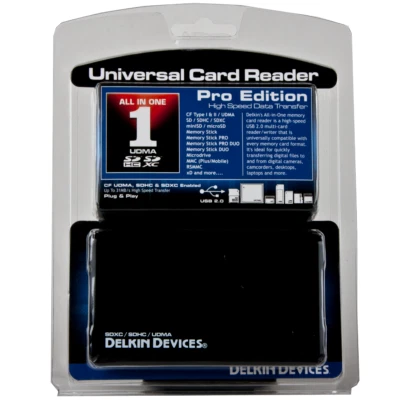 Delkin All-in-One Universal Card Reader Compatible with SDXC, UDMA and SDHC - Image 1 of 4