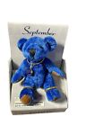 RUSS Micro MINI BEAR OF THE MONTH TEDDY September Blue Sapphire Jointed