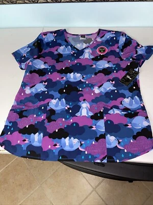 Disney Scrub Eeyore XL Vneck Top Women’s - Image 1 of 4