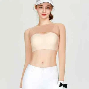 Womens Summer Ice Silk UPF Long Sleeve Golf Shirt Quick-Dry Crop Baselayer - Picture 1 of 7