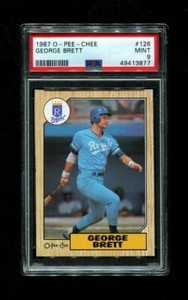 1987 GEORGE BRETT OPC #126 O-PEE-CHEE ROYALS PSA 9