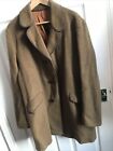 1940S Vintage Mens Jackson Tailors Coat Olive Green/Brown With Brown Trims M?
