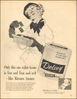 1953 Vintage Ad For Delsey Toilet Tissue`Art Gloves Purse      042818)