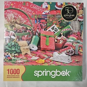 Springbok "It's a Wrap" 1000 Pc Puzzle Christmas Gifts 24" x 30" 2009 NEW Sealed - Picture 1 of 6