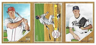 2011 TOPPS HERITAGE AD PANEL SCOTT ROLEN MAT LATOS RANGERS RETALIATE - Image 1 of 2