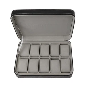 10 Slots Watch Zipper Travel Box Leather Display for Case Organizer Jewelry Stor - Picture 1 of 8