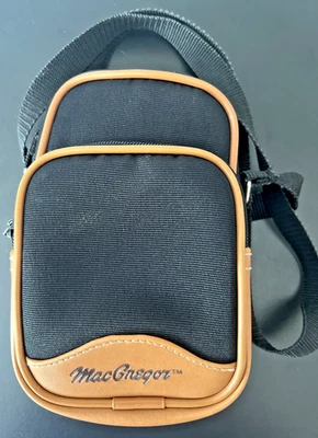MacGregor Black & Tan Accessory Bag w/Shoulder Strap ~ for Camera, Golf, Phone - Image 1 of 4