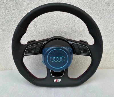 Audi A1 A3 S3 8Y S-LINE Leather Steering Wheel Tiptronic Multifunction 8Y0419091 - Image 1 of 4