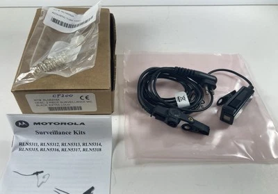 New Motorola RLN5318A Earpiece W/ Microphone & PTT, 2 Wire Surveillance Kit - Image 1 of 4